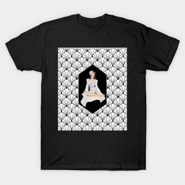 1920s Pin Up Girl - Art Nouveau - Art Deco - PinUp Girl T-Shirt by allthumbs